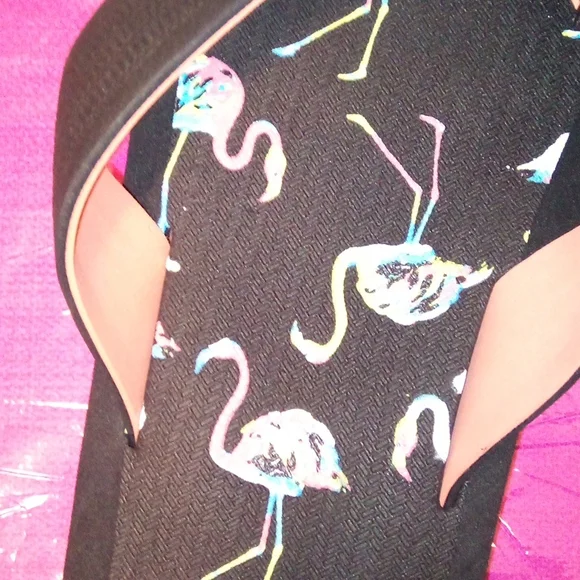 Flamingo Tote Bag with Flamingo Flip Flops - Picture 7 of 9